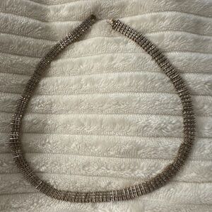 Elegant .925 Sterling Silver Tennis Choker Necklace - Sparkling CZ Stones